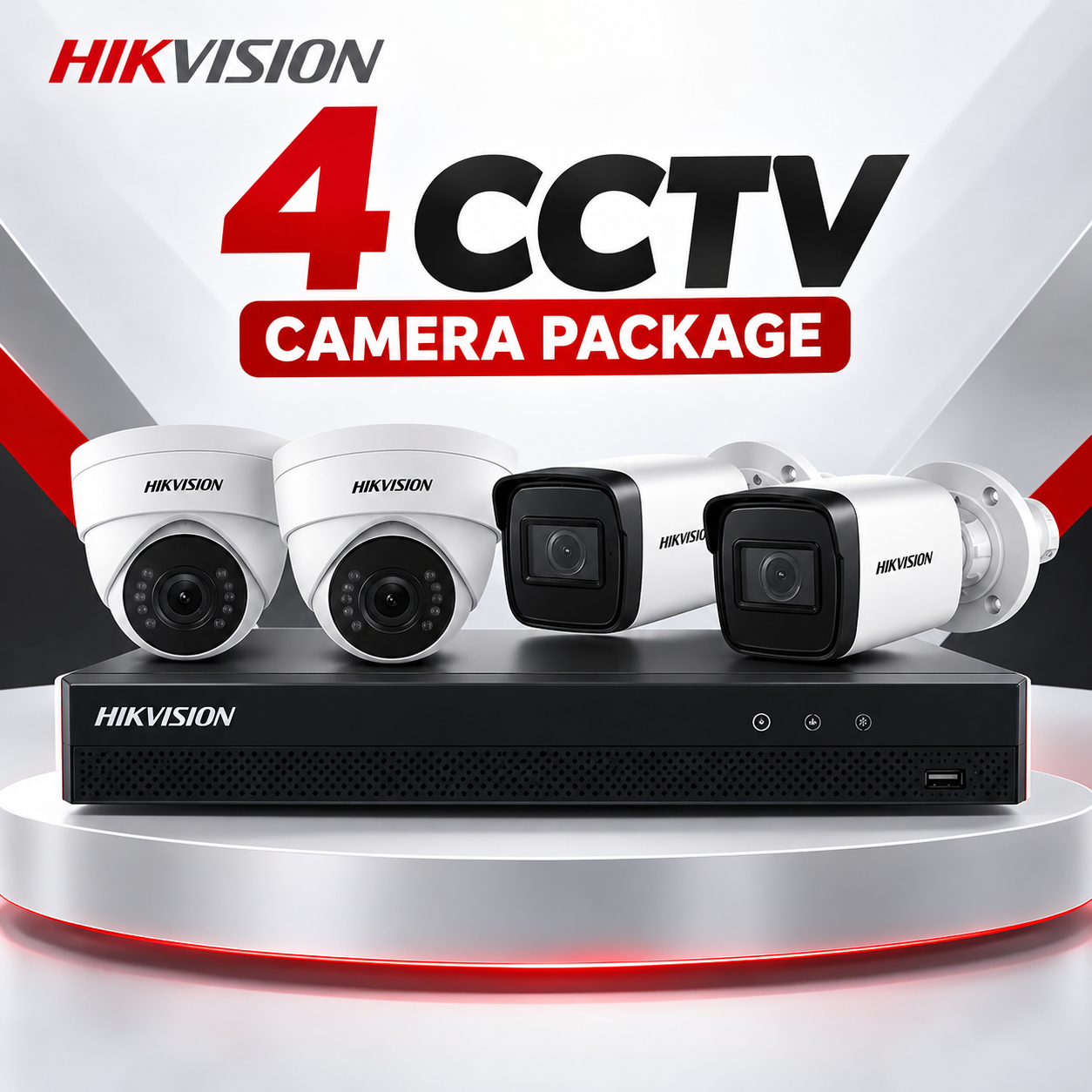 Hikivsion 4CCTV CAMERAS PACKAGE